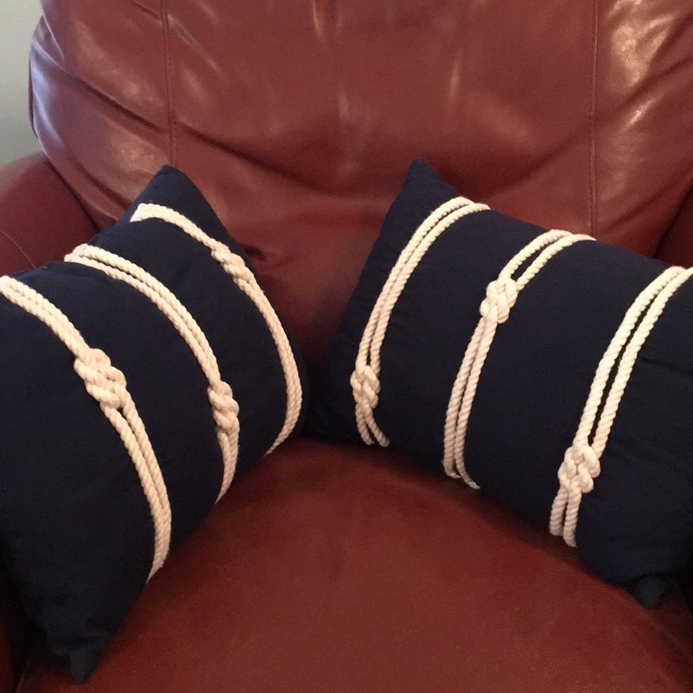 Two Nautical Throw Pillows